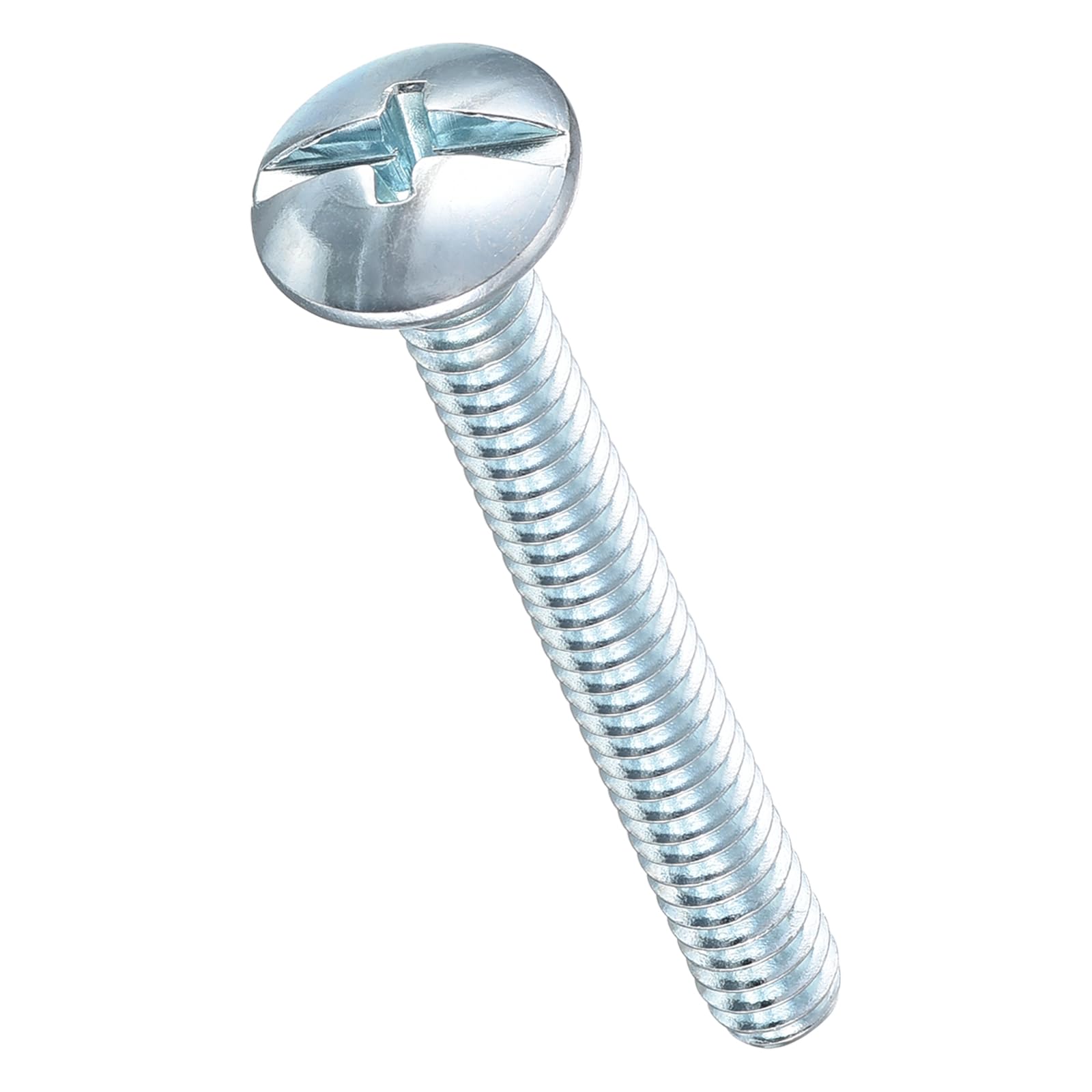METALLIXITY Machine Screws Phillips Combo Head(#10-24x1-1/2") 100Pcs, Carbon Steel Round Head Cross Drive Furniture Bolts