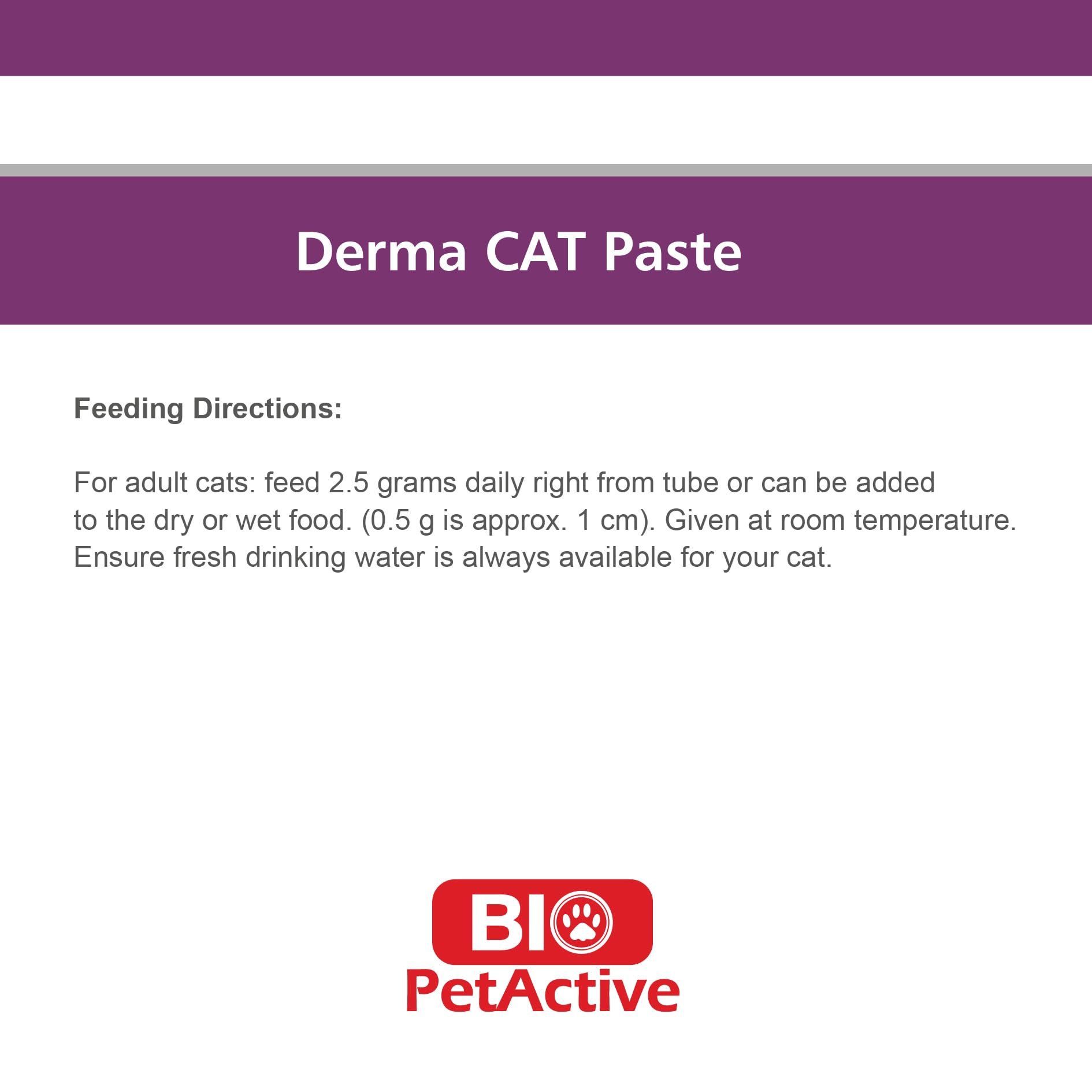 Derma CAT Paste (100 ml) | Premium Skin and Coat Health Supplement for Cats | Enriched with Essential Fatty Acids | Natural Ingredients | Optimal Hydration and Nourishment 2