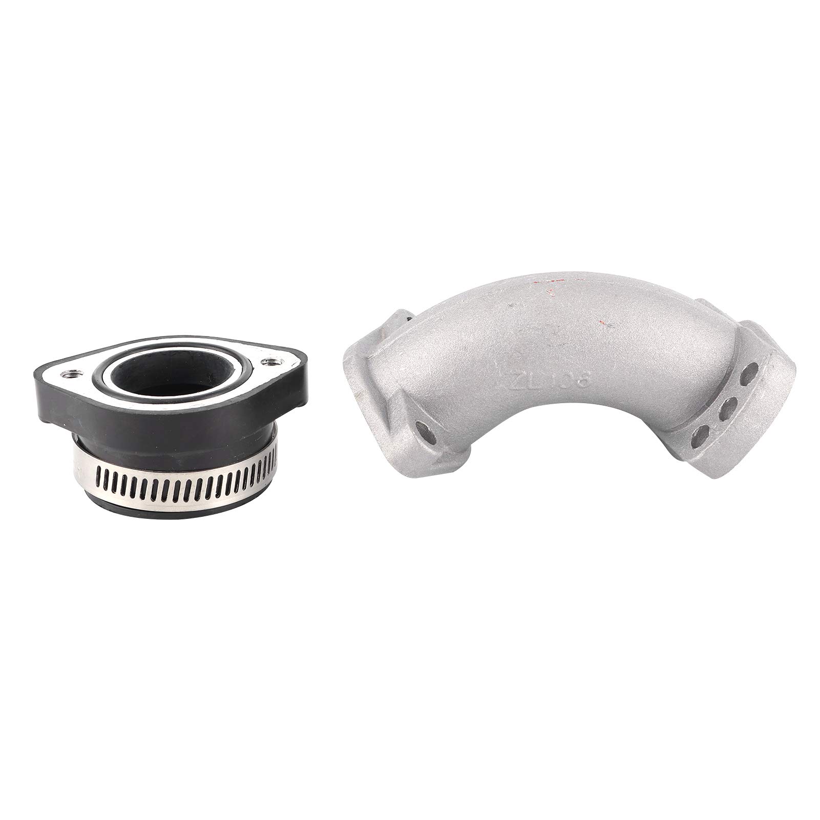Collettore in Gomma Carburatore, con Tubo di Aspirazione in Lega di Alluminio, Adattatore Collettore Carburatore per VM22 VM24 OKO KOSO PE24 PE26 PE28