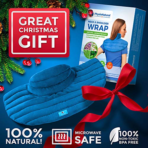 Neck and Shoulder Wrap - Instant Relief for Tension and Stress, Migraines, Headaches, Aches, Spasms, Arthritis, Stiffness, and Tightness - Deep, Penetrating Muscle Relaxation with Herbal Aromatherapy - Thumbnail 7
