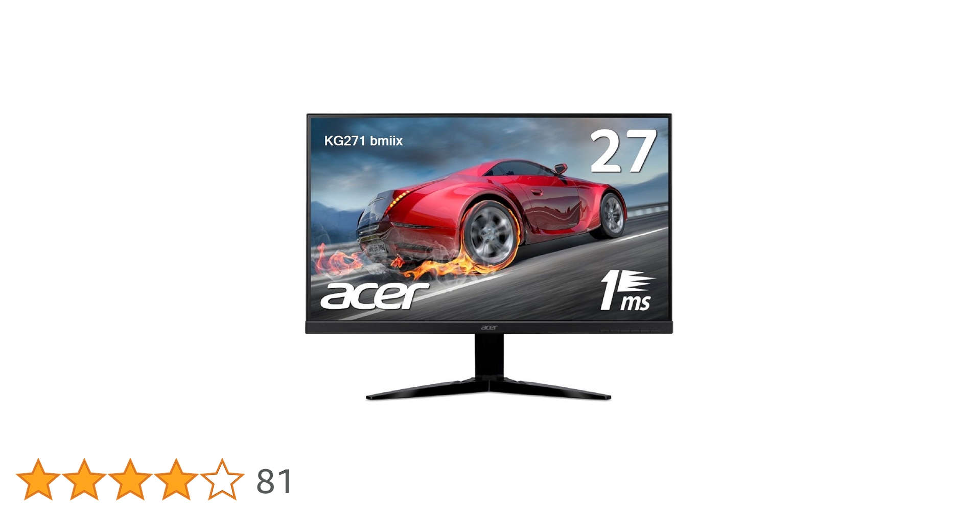 ⭕️安心保証 acer ゲーミングモニター 27インチ KG271 00011 Amazon.co.jp: Acer Gaming Monitor 27” KG271 Cbmidpx 1920 x