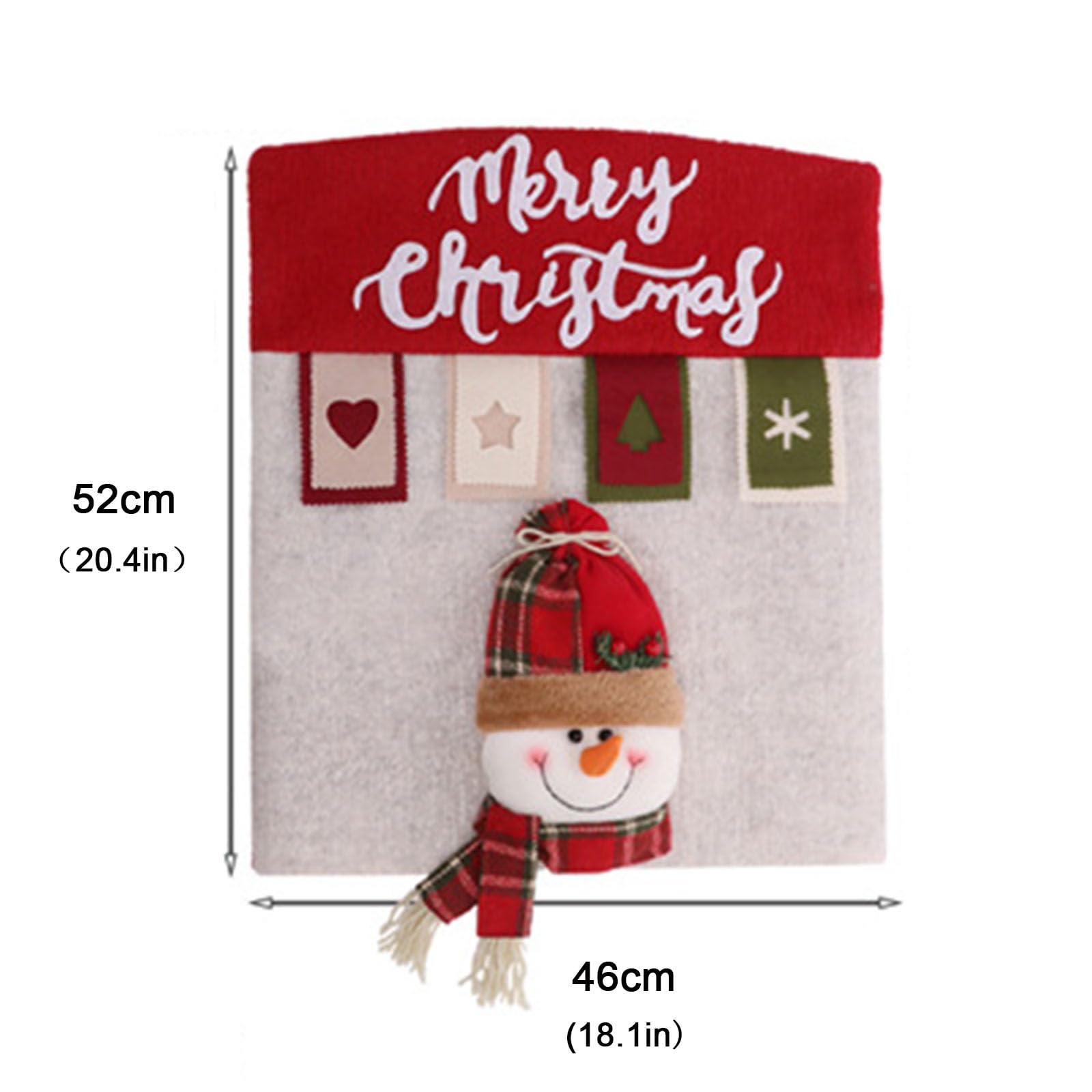 Fundas Sillas, Fundas para Sillas de Navidad 3 Pcs, Funda para Banco de Comedor, Decoración Interior de Navidad, Suministros para Recuerdos de Fiesta