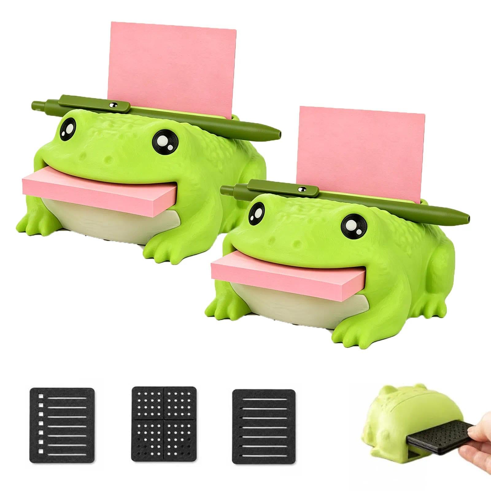 Note Toad Desk Organizer Sticky Note Holder, Frog Sticky Notes Holder(2pcs)