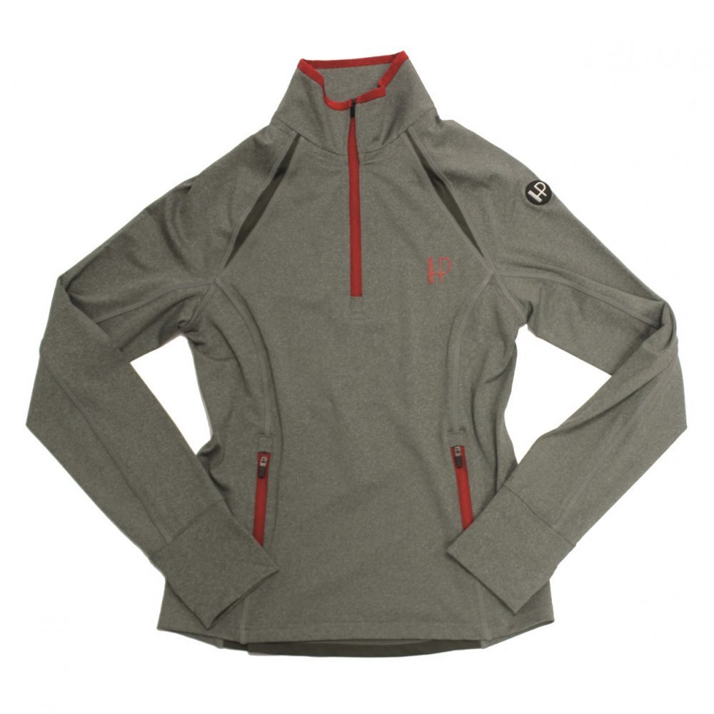 HORSEWARE-IRELAND-XSMALL-KATIA-TEC-L/S-TOP-GREY/RED