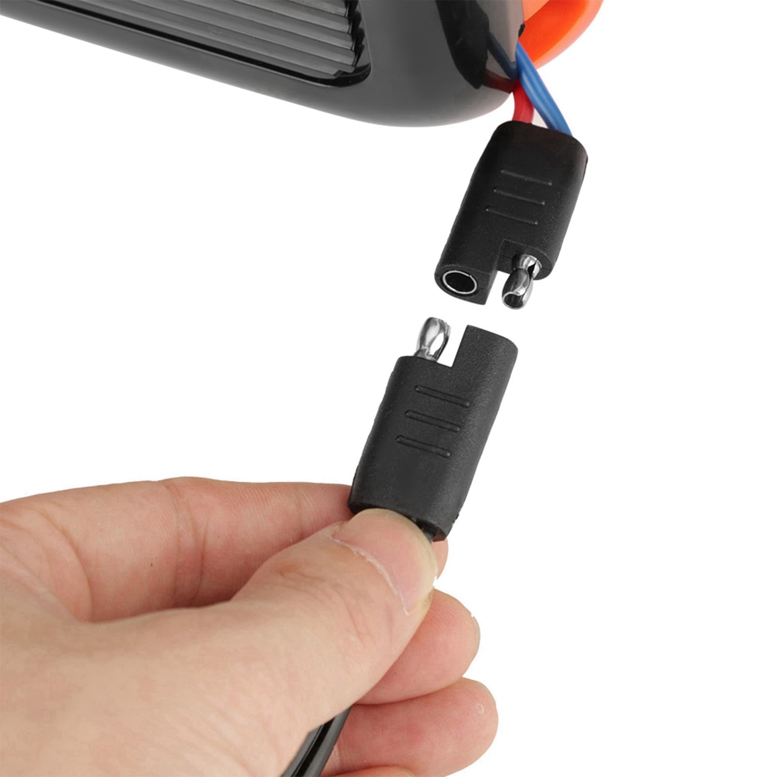 Gato Hidráulico Eléctrico 5 Toneladas, Kit Ruedas 12V con Maletín Plástico, Equipo Asistencia Carretera con Linterna LED, Rango Elevación 135-360mm