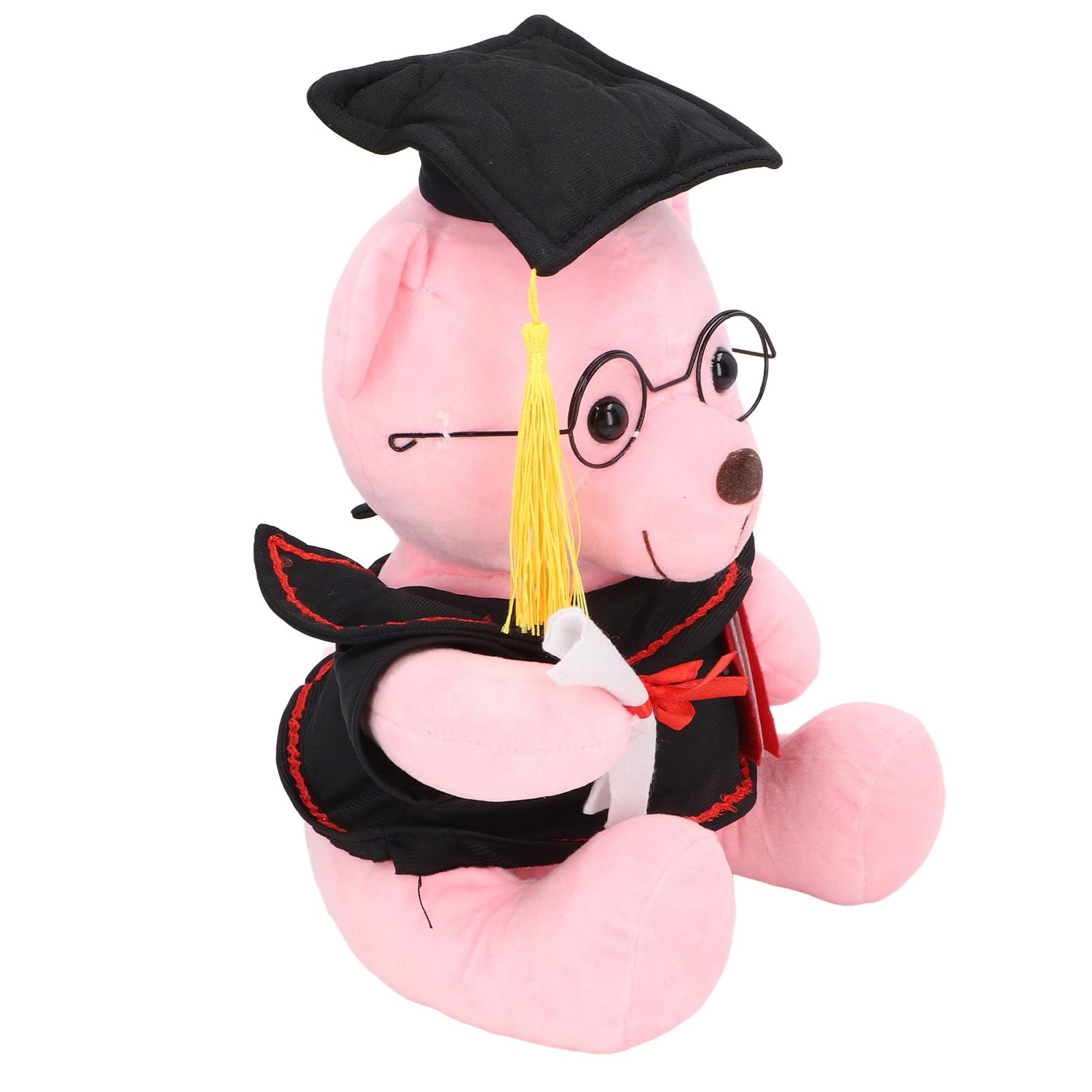 Muñeco de Peluche de Oso, Muñeco de Peluche de Animal Seguro, único, Cómodo y Lindo para Regalos de Graduación (Rosa)