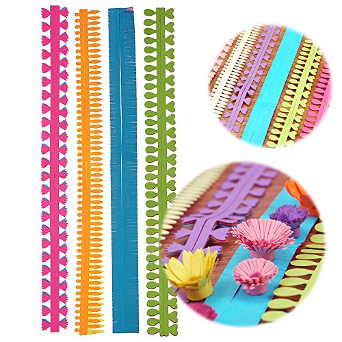 Bilipala Paper Quilling DIY Flowers Petal Shapes Quilling Paper Strips, 8 Types, 9 Colors, 72 Strips