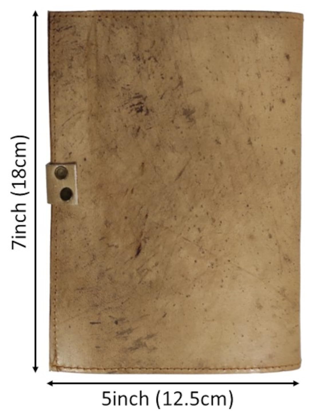 Purpledip Leather Diary Journal With Emboss Design 'Guns & Skull' Handmade Tree-Free Cotton Paper With Deckled Edges In Antique Finish, Vintage Lock, 7*5 Inches, 188 Pages, Eco Friendly Gift (12728)