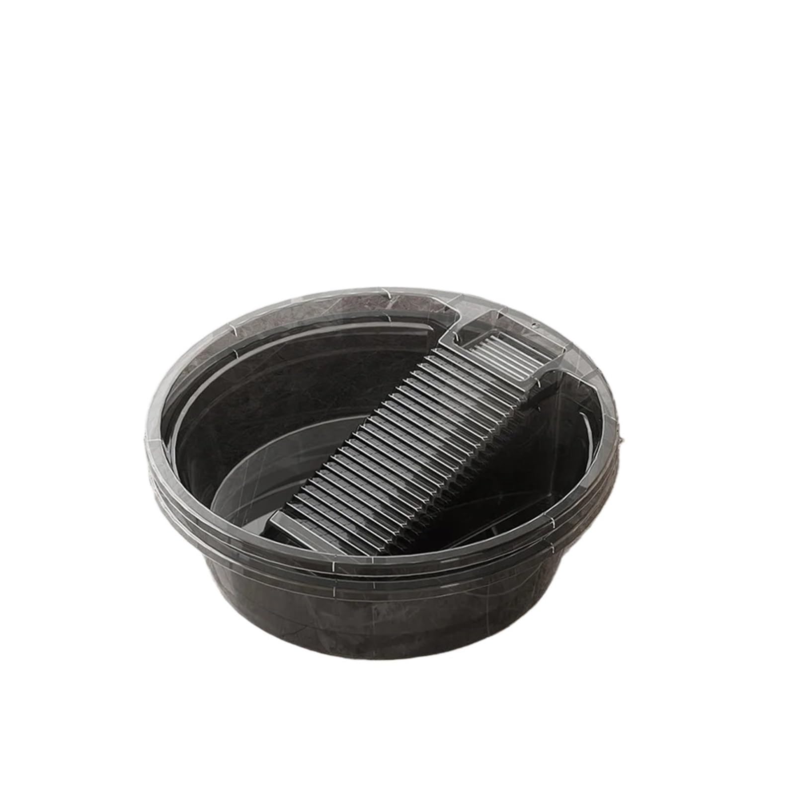 Antislip Washboard Basin Large Size Integrated Plastic Laundry Tub with Clothesboard Thickened Washing Multi-Function Basin(Black4)