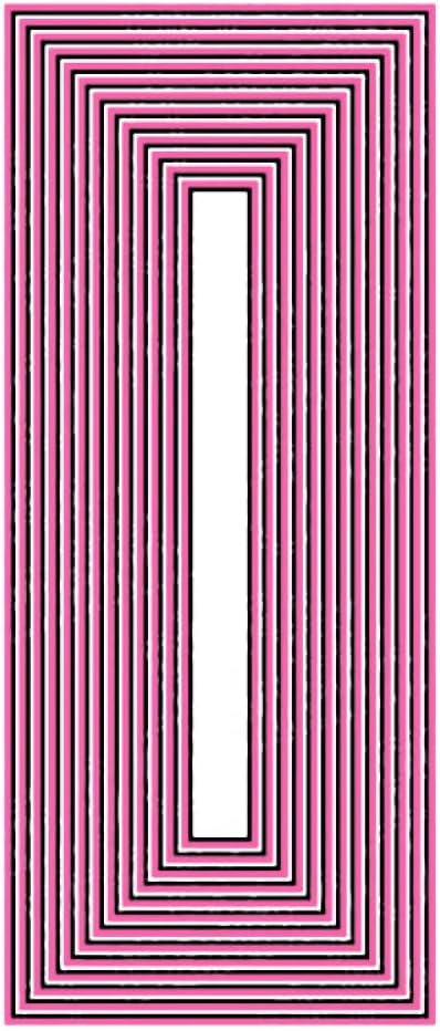 Layered Slimline Dies for Card Making Slimline Rectangular Frame Metal Cutting Dies for DIY Scrapbooking Paper Crafting Handmade Crafts Metal Die Cut Punch Template Mould Arts Supplies Handmade Crafts