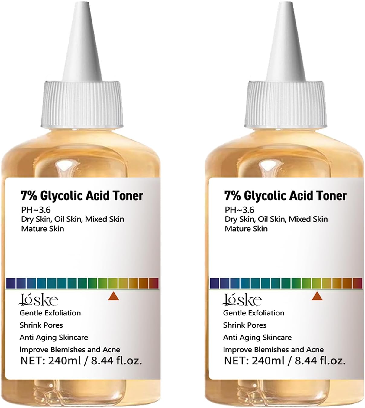 7% Glycolic Acid Face Exfoliating Toner for Clear Skin, Pore Minimizer, Radiant Complexion Enhancer, Daily Use Gentle Formula