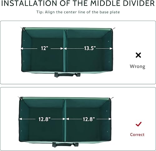 Miniatura 6 de Caja de almacenamiento para adornos de Navidad, almacena hasta 128 adornos navideños, contenedor de almacenamiento de Navidad con bolsillo lateral,