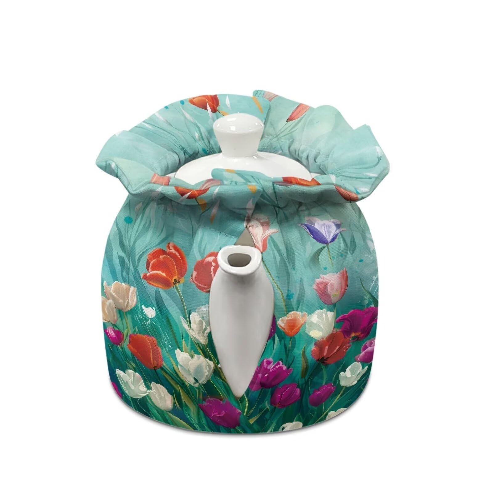 Colourful Tulip Tea Cosy Cover of Teapots Tea Cozy Dust Cover Insulated Breakfast Teapots Kitchen Tea Pots Tea Cozy Kettle Cover for Housewife Tea Lover Gifts