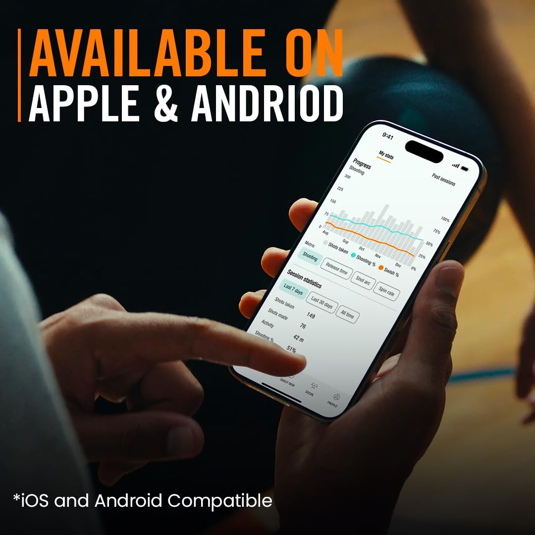 Spalding TF DNA Smart Basketball + 1 Yr App Subscription Bundle I iOS and Android Compatible I All Surface Material