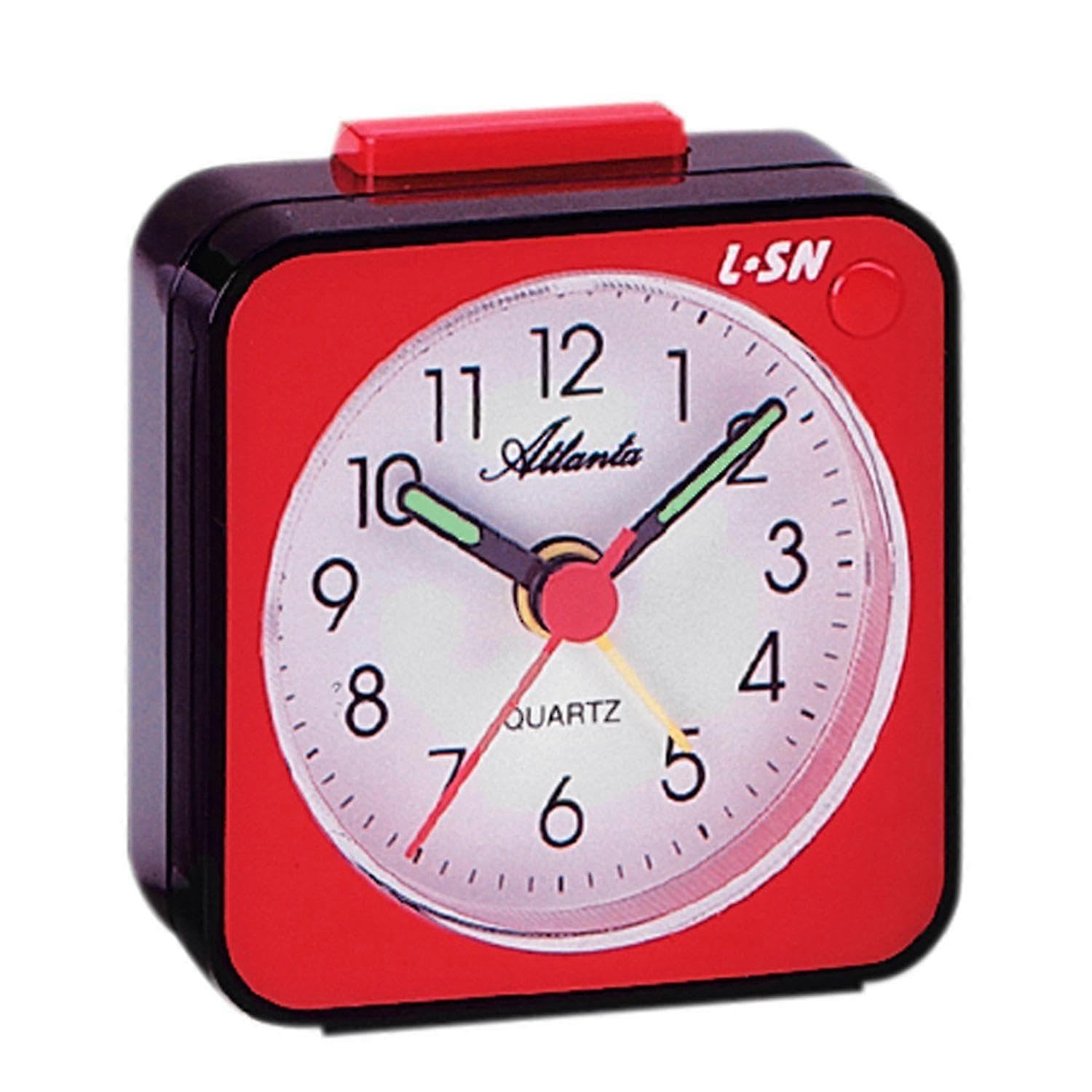 JOYHAPPST 1230/1 Alarm Clock Quartz Analog Red Black With Light Snooze