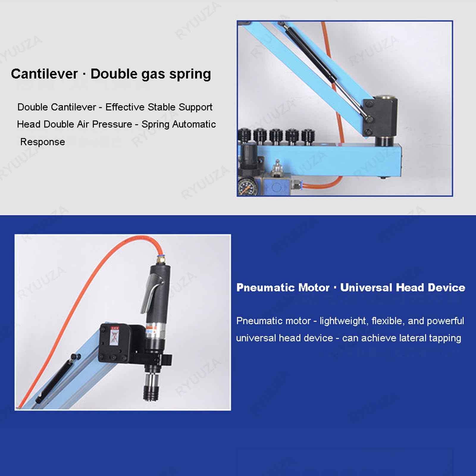 Fabricante máquinas eléctricas, Pinzas Brazo sujeción neumática, Pinzas Grifo, ángulo Taer Aire neumático, Brazo Flexible, Tuerca sujeción