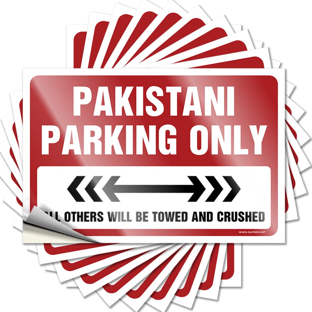 Fzfn Boys Colour Beer Decor Bumper Decals | Pakistani Parking Only Mini Durable Vinyl Sticker Easy Apply For Western(12X18cm)