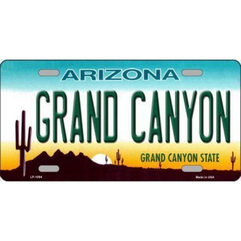Biopracess Grand Canyon Arizona Novelty State Background Vanity Metal License Plate Tag Sign Metal Sign 8x12 Inches