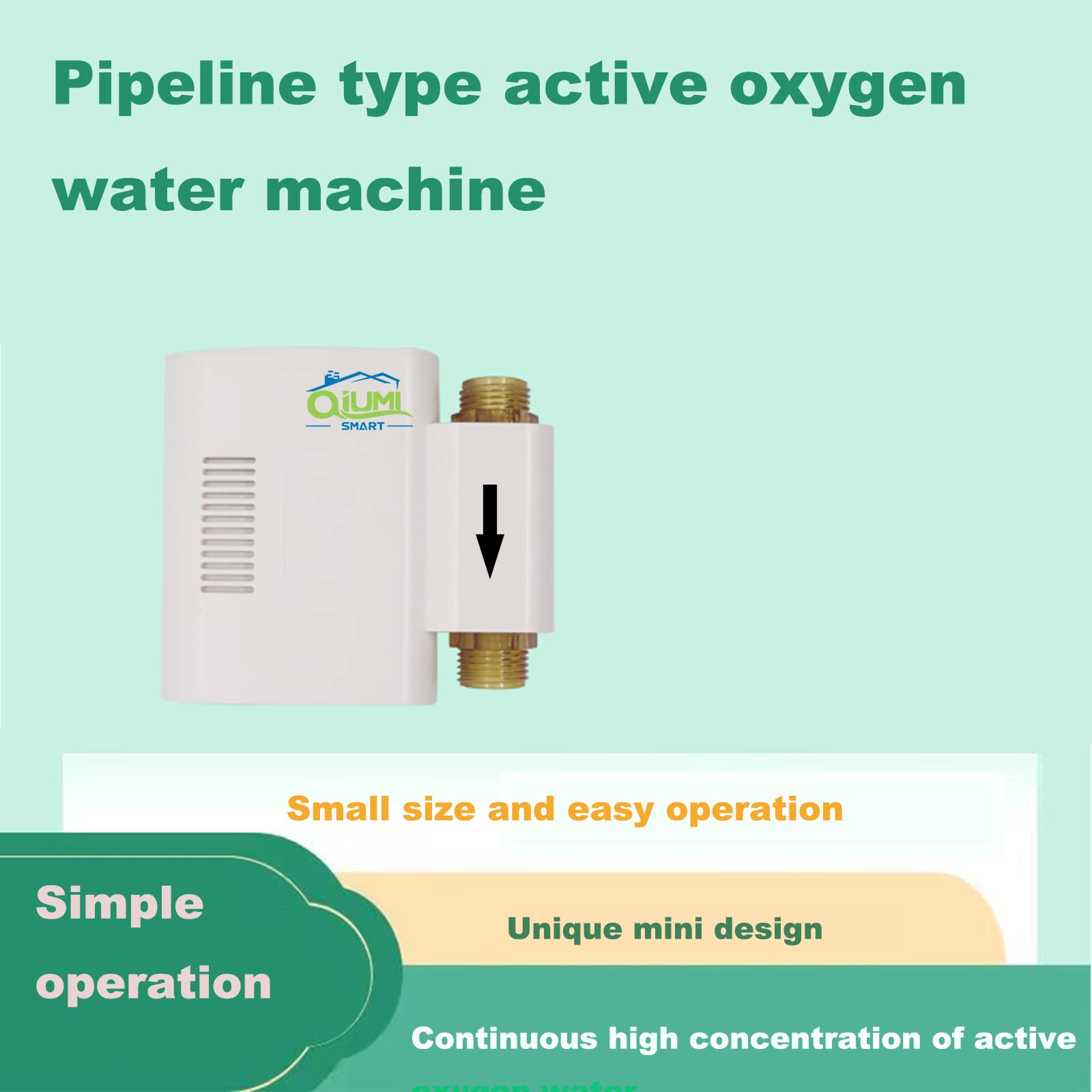Instalación del calentador de agua inteligente del ozono del hogar, generador del ozono y tubería de agua fría especial para la lavadora
