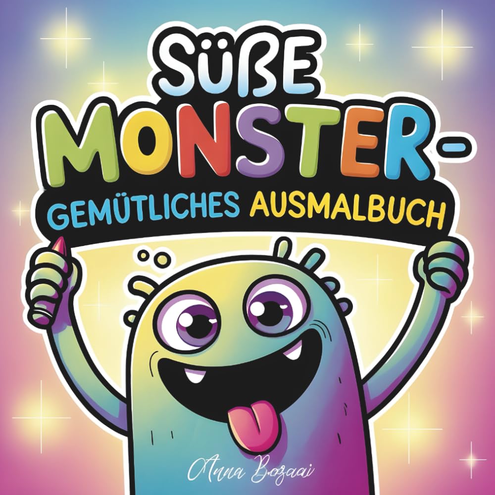 Süße Monster – Gemütliches Ausmalbuch: Süße Monster zum Ausmalen für Kleinkinder und Vorschulkinder