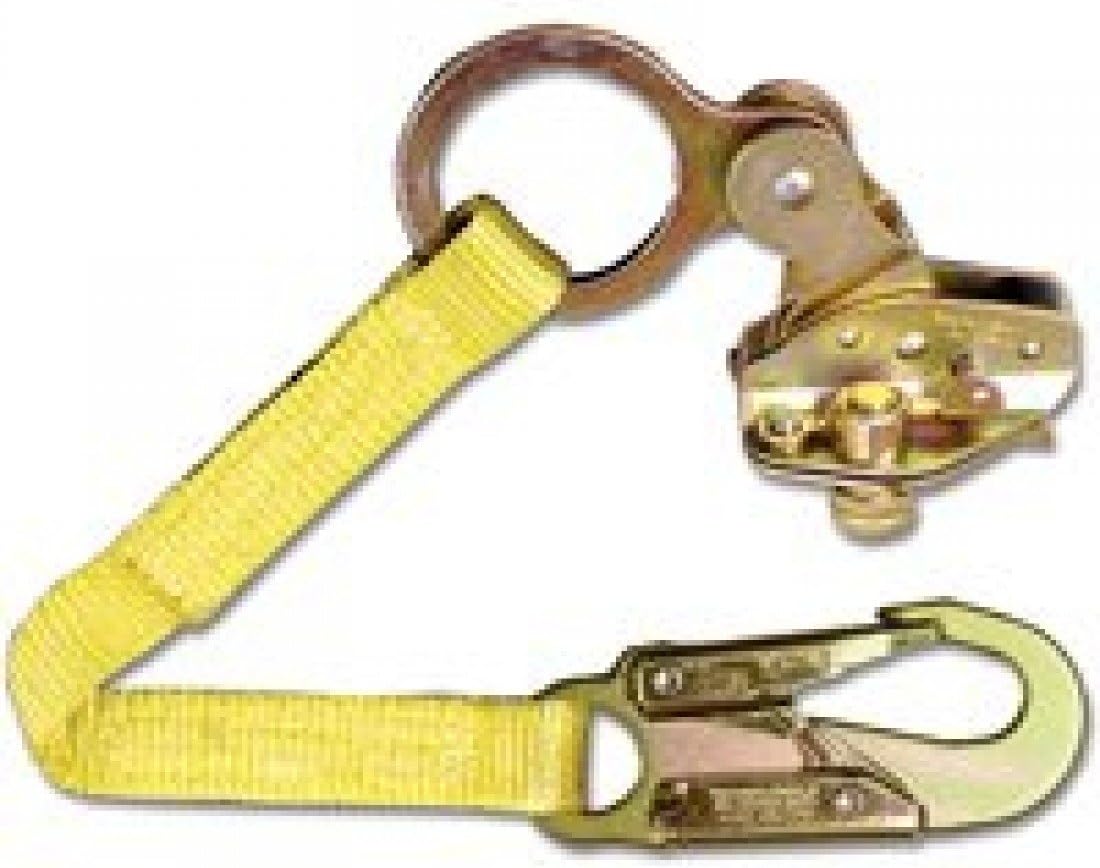 Guardian Fall Protection 01503 Rope Grab with Attached 3-Foot Shock Absorbing Lanyard