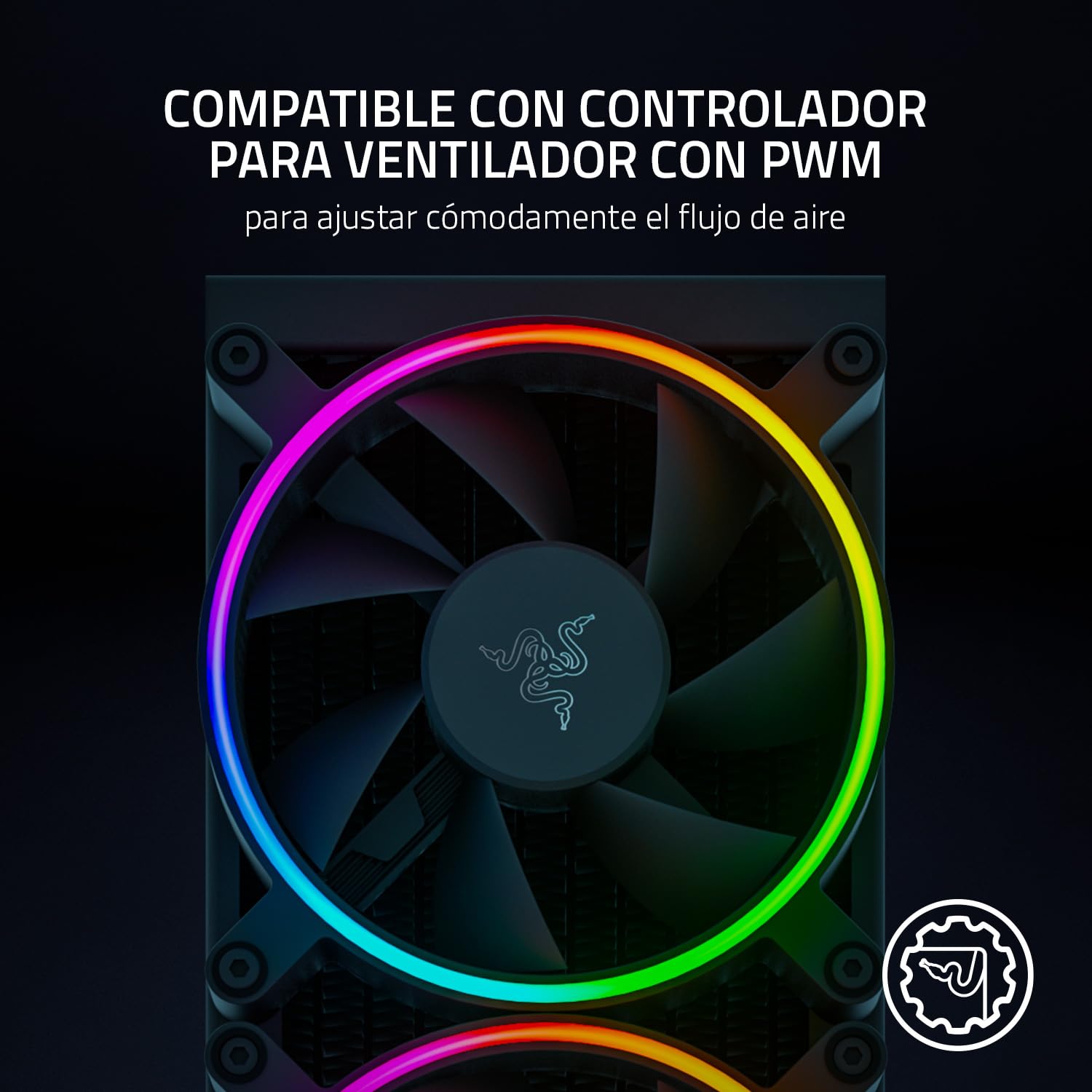 Razer Hanbo Chroma (240mm) - All In One aRGB Chroma Liquid Cooler (Ultimate AIO Design, Quiet, Powerful aRGB Fans, Silent and Efficient Liquid Cooling, PWM Support) Chroma
