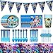 BESTZY Toys Story Stoviglie per Feste Decorazioni Compleanni Toys Story Forniture per Feste Stoviglie di Compleanno Set Piatti per Feste Tazze Tovaglioli Tovaglia 82 pezzi