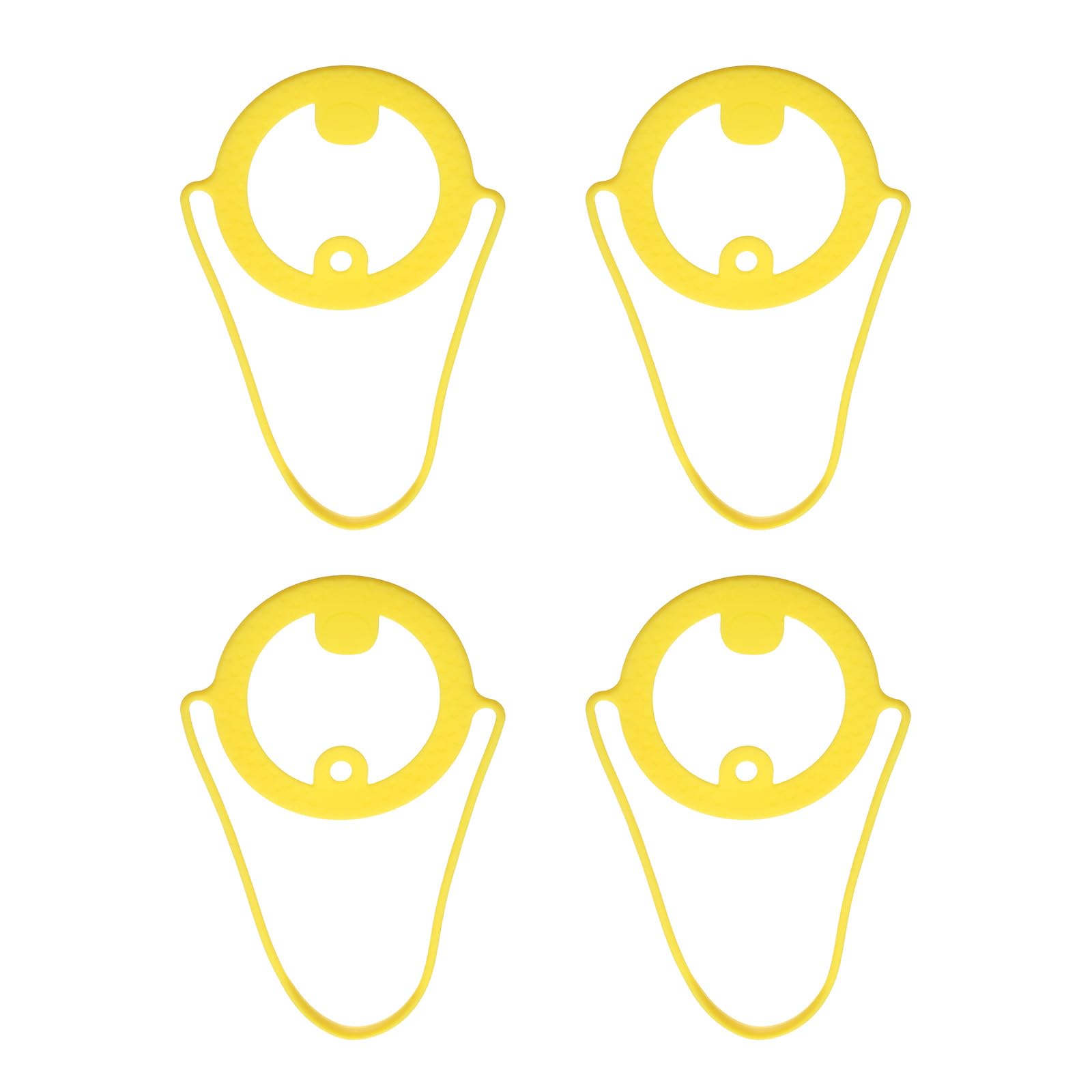 PATIKIL 4Pcs Silicone Coffee Carrier, Reusable Silicone Tumbler Strap Water Bottle Handle Holder with Strap for Hanging Beverage Take Out Coffer Milk, Star Yellow