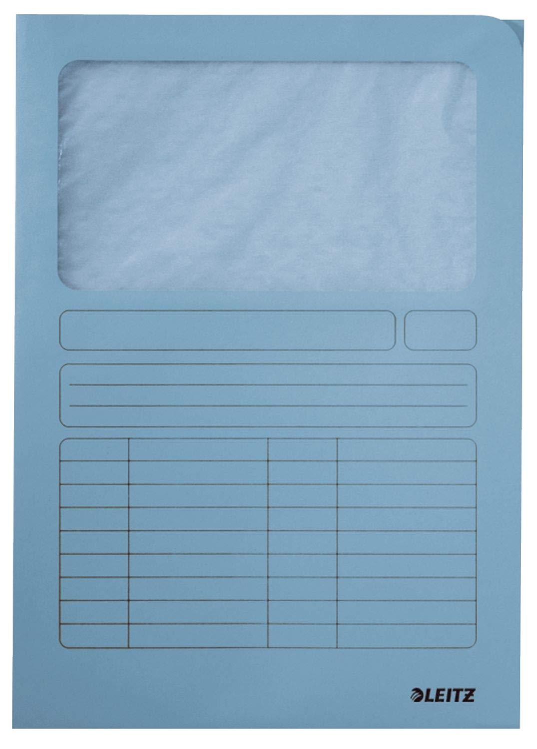 Leitz Ordner, A4, mit Sichtfenster, Hellblau, 3950 - 00 30, 100 Stück