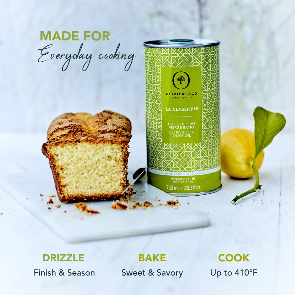 Everyday cooking EVOO - Extra Virgin Olive Oil - High Polyphenol Cold Pressed Spanish Origin 100% Picual High Antioxidant - Ideal for Cooking Drizzling and Dressing - 25.4 fl oz Tin