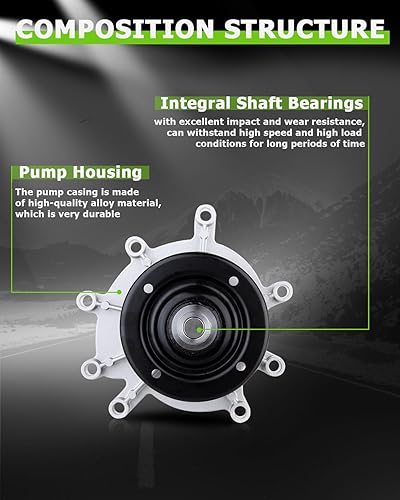 Miniatura 3 de SCITOO AW7163 Bomba de agua con junta para Dodge Ram 1500 Dakota Durango Jeep Grand Cherokee Commander 3.7L V6 4.7L