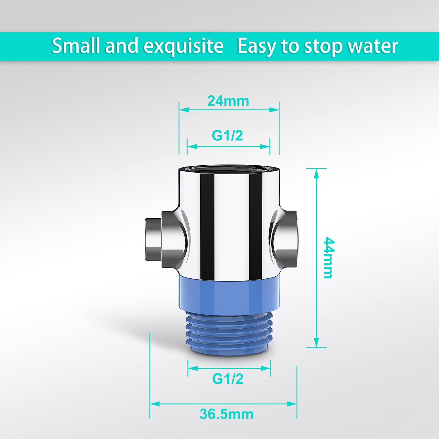 HONBOO Shower Head Shut Off Valve & Temperature Indicator,Water Saving Push Button to Pause Flow Instantly - Image 4