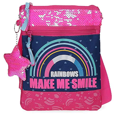Movom Glitter Rainbow Bandolera Plana Multicolor 20X24 Cms Poliéster