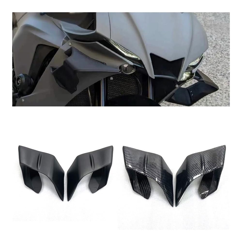 Motorcycle Side Spoiler for YZF-R1 R1M 2019-2023 R6 2017-2023 YZF R3 R25 2019-2023 Wing Winddeflectors Spoilers Ailerons Fixed Wing Covers(Forging Pattern 2)