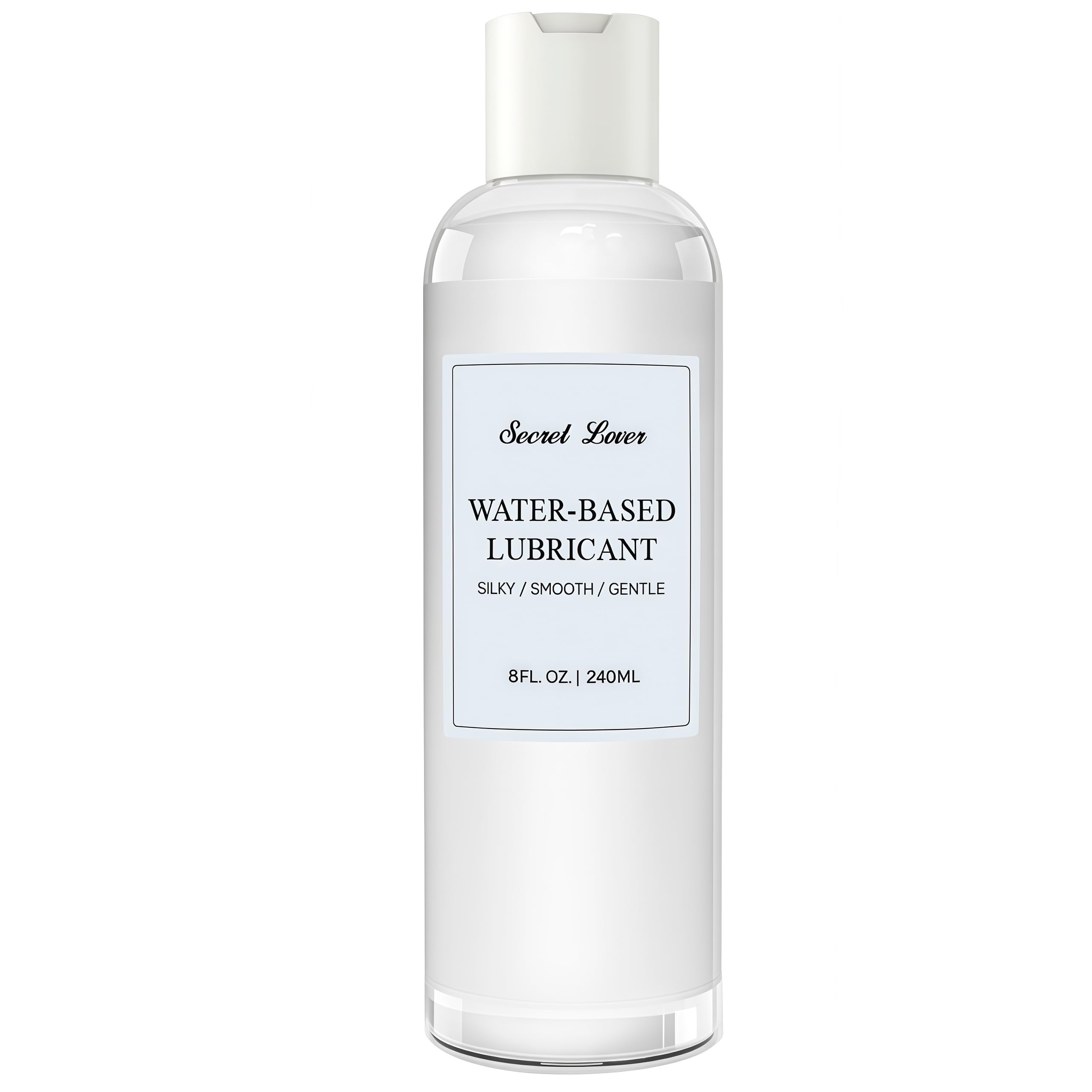 Secret Lover Water-Based Personal Lubricant, Ultra Silky Smooth Long-Lasting Lube for Women, Men, and Couples, Natural Ingredients Non-Staining, 8 Fl Oz