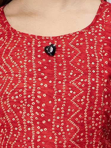 Image of CEE 18 Cotton Rayon A-Line Flared Maternity Feeding Kurti for Women with Zippers | Maxi Gown Dress for Women | Breastfeeding Dress for Mothers | Feeding Kurti for Women | Maternity Wear for Women