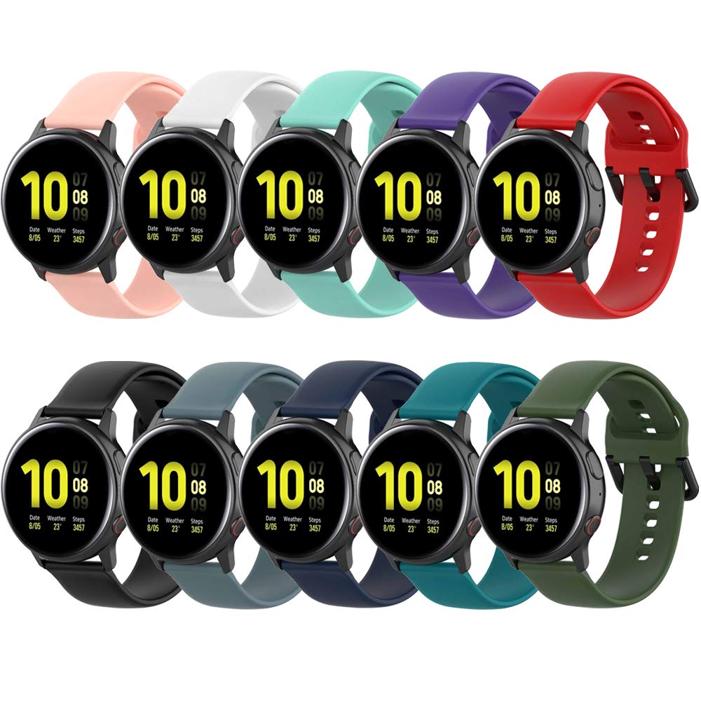 Correa para Samsung Galaxy Watch 7 6 5 4 FE Active 2 de 40 mm, 44 mm, 20 mm, correa de repuesto de silicona suave para Galaxy Watch 6 Classic 43 mm, 47 mm, 4 Classic 42 mm, 46 mm, 5 Pro 45 mm