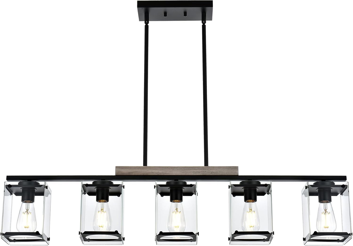 MELUCEE 5 Light Dining Room Light Fixture Over Table Kitchen Island