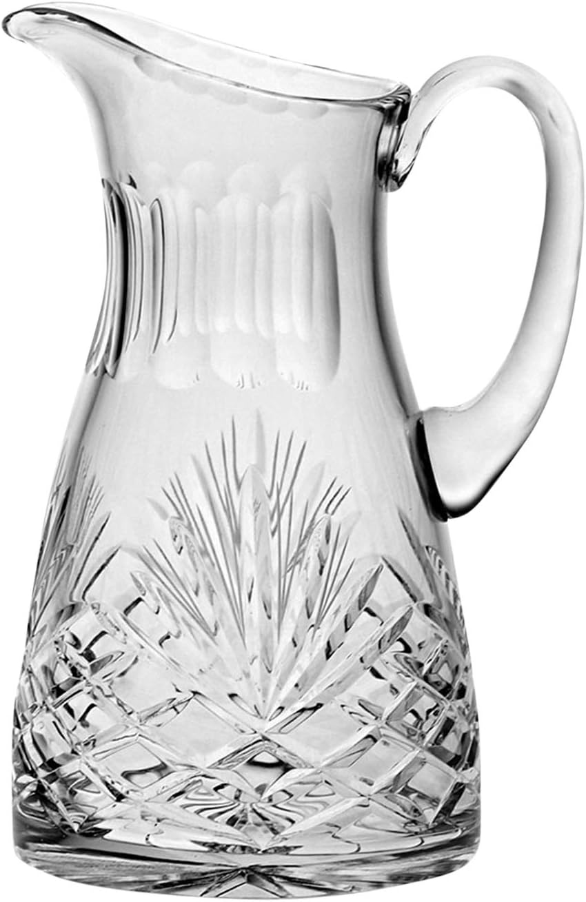 Crystal - Pitcher - Jug - with Handle - Handmade - Magnificient Cut Crystal - 36 oz. Liquid Capacity - with Spout - by Barski - made in Europe