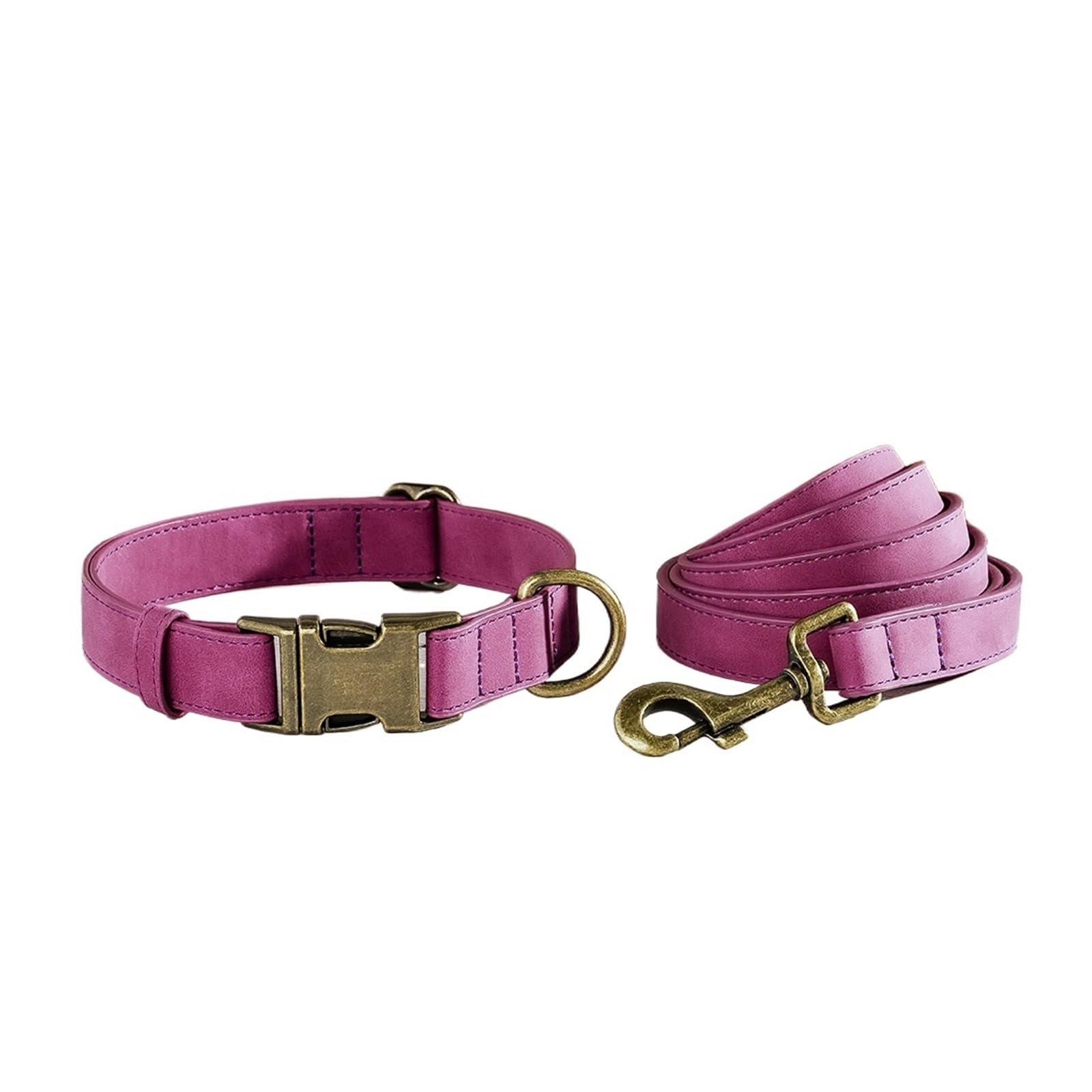 Collier et laisse chien cuir PU pour des promenades sereines en ville