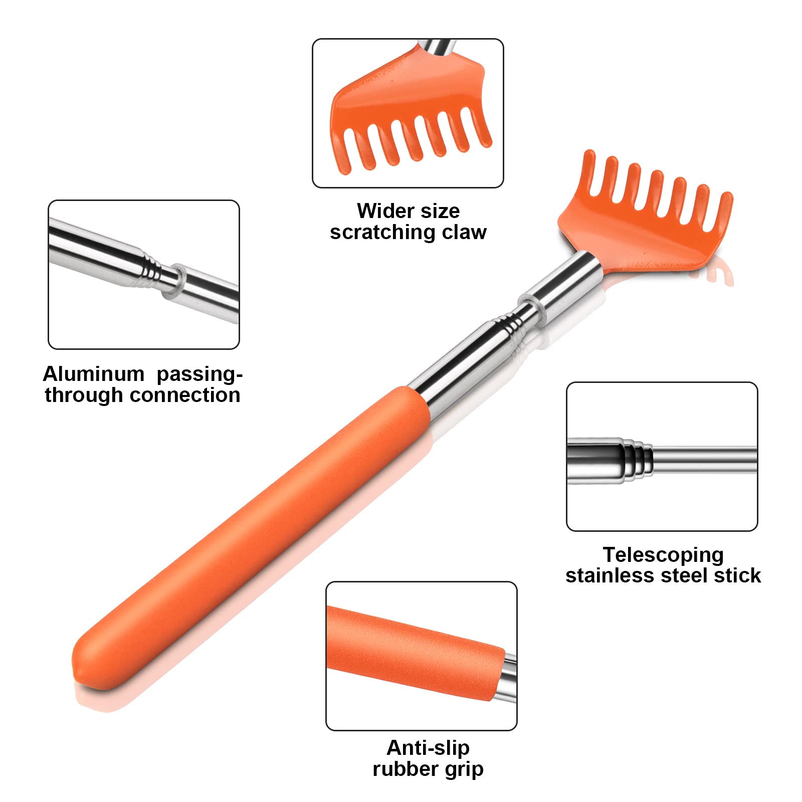 Buy Back Scratchers iGreely 5Pack Handy Extendable Portable Telescopic Stainless Steel