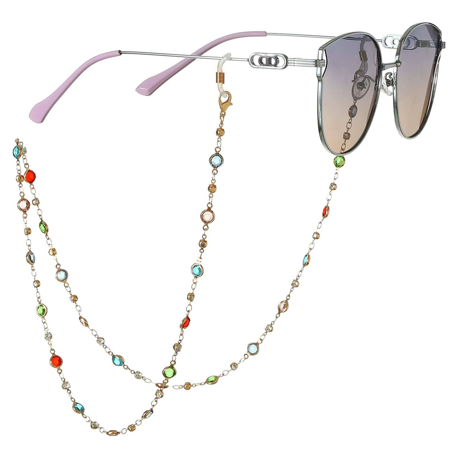 Brillenkettenhalter, Perlenhalskordel für Lesebrillen und Sonnenbrillen, Frauen und Mädchen