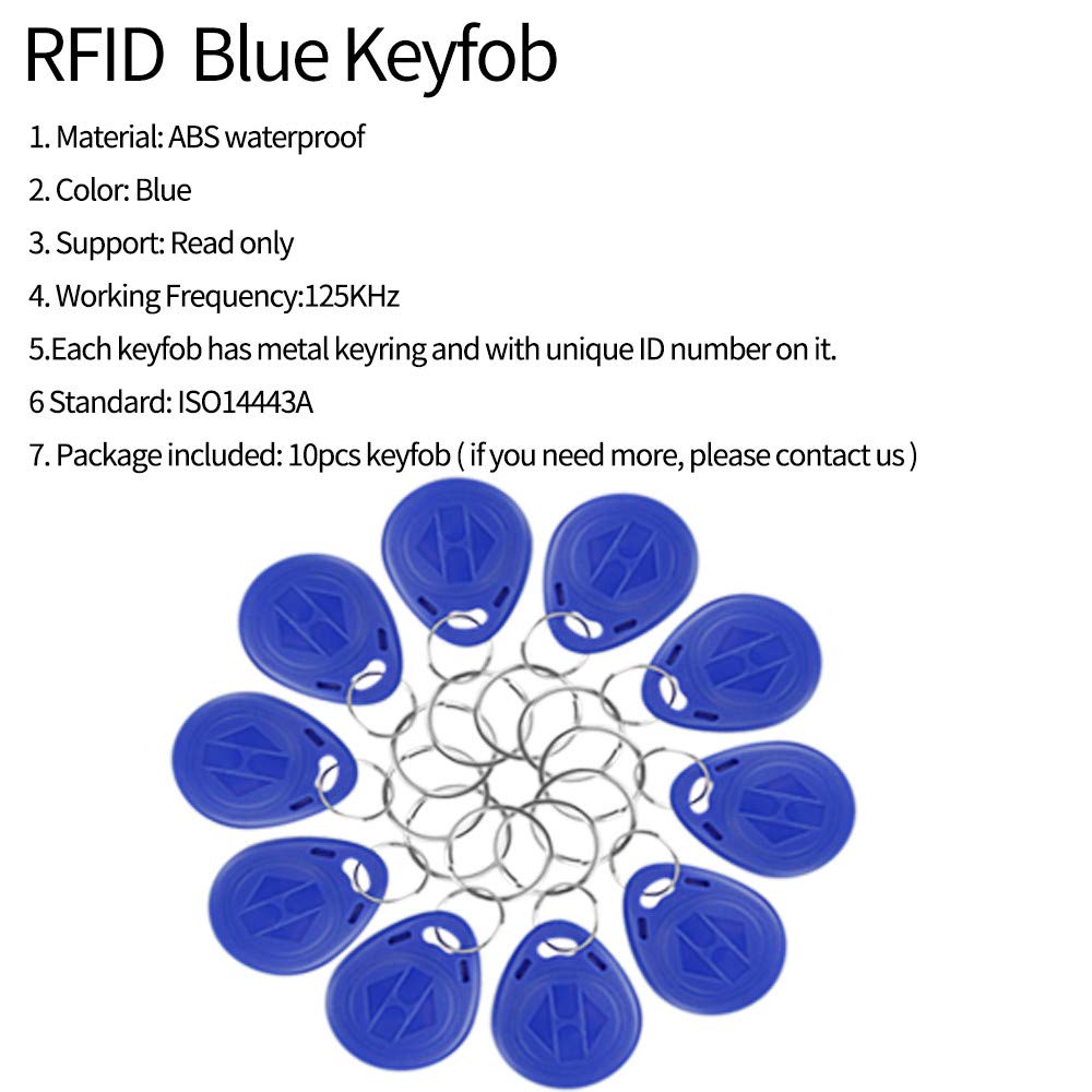 Dongyang Zutrittskontrollsystem Metallplatte mit RFID-Tastatur wasserdicht 125 kHz IP68 (Set 2)