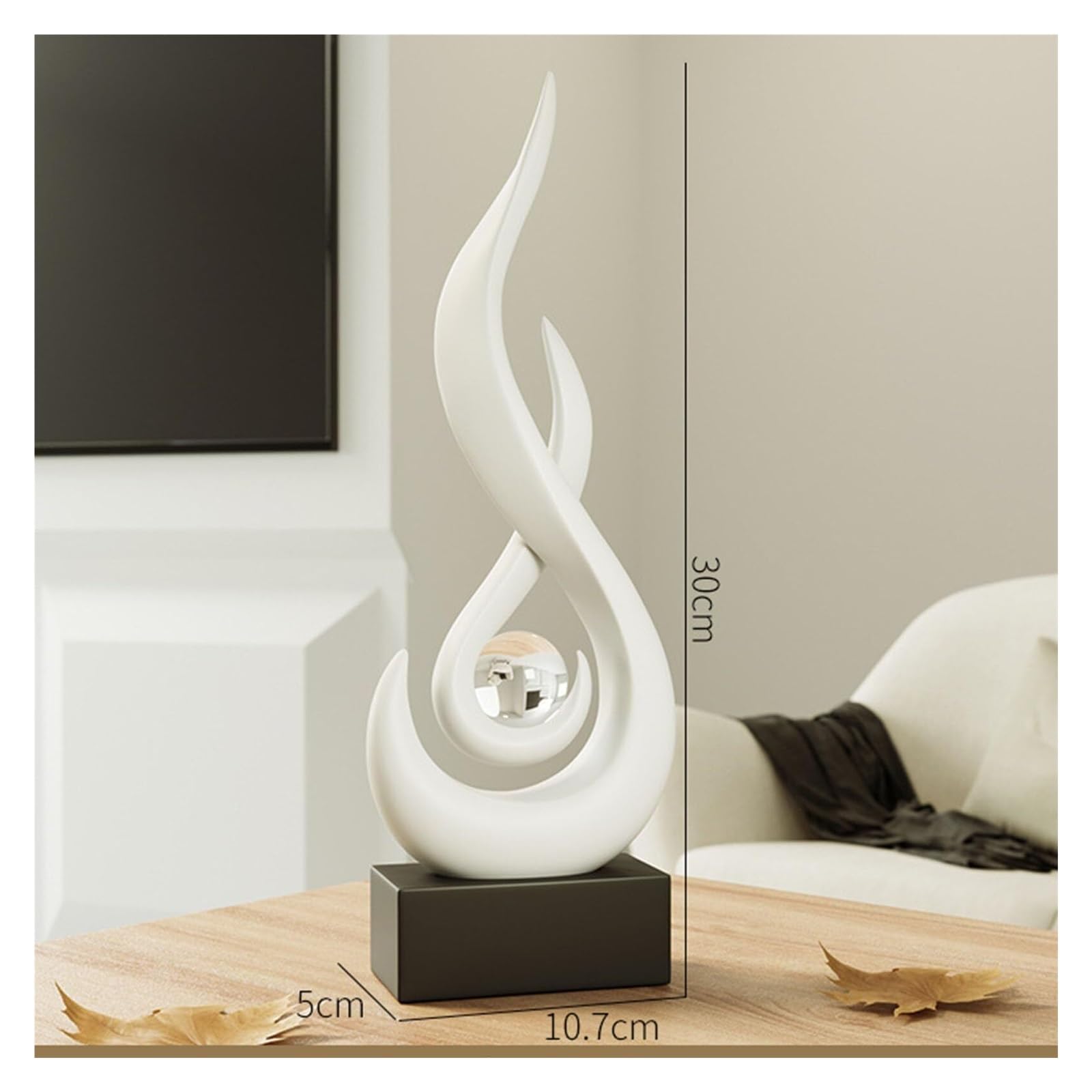 Regalos para Mujeres Escultura Moderna decoración Estatua esculturas Arte Abstracto Figuras Pieza Central for el hogar Decoración para estanterías(Medium White)