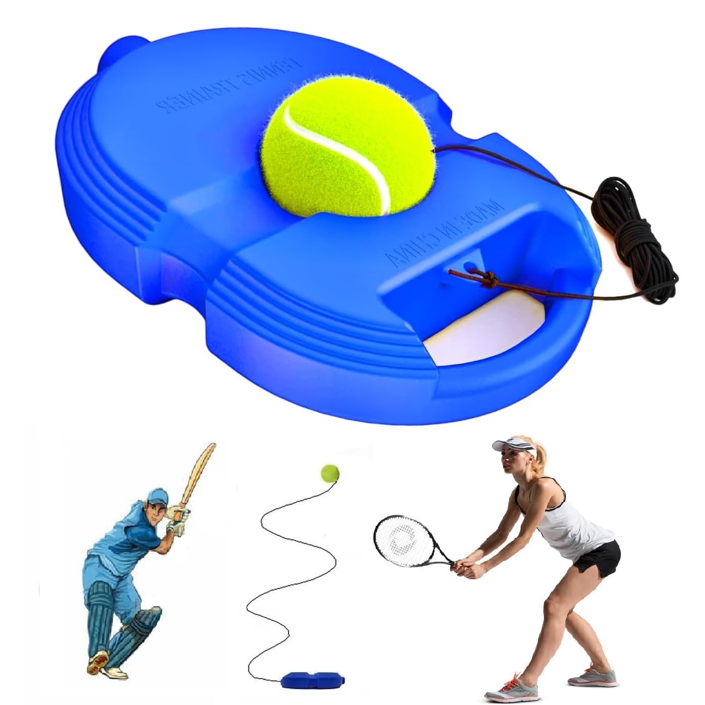 Tennis Trainer Rebound Ball with String Solo Tennis Trainer Set Self Tennis Practice Ball with String Cricket Rebound Ball with Rope Fill Sand or Water (Multicolor) (No Racket Included) (B0D5VL2VY5) Amazon Price History, Amazon Price Tracker