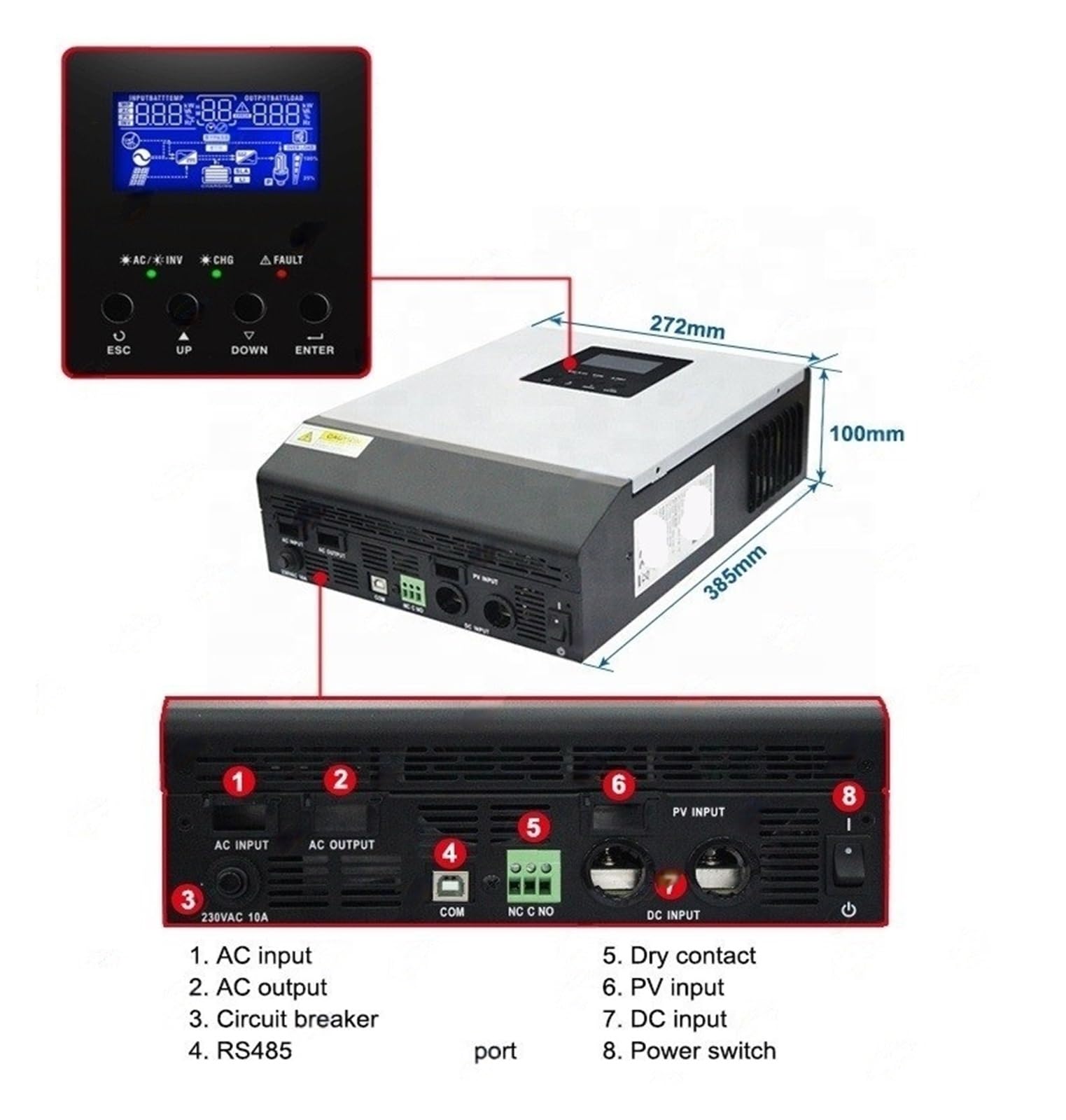 Inverter Ibrido 3kVA 3000W 24V