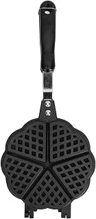 Waffle Maker Pan Mini Waffle Maker Stovetop Waffle Skillet Multifunctional Home Camping Cooking Tool Picnic Aluminum Alloy Plastic 15 x 37cm