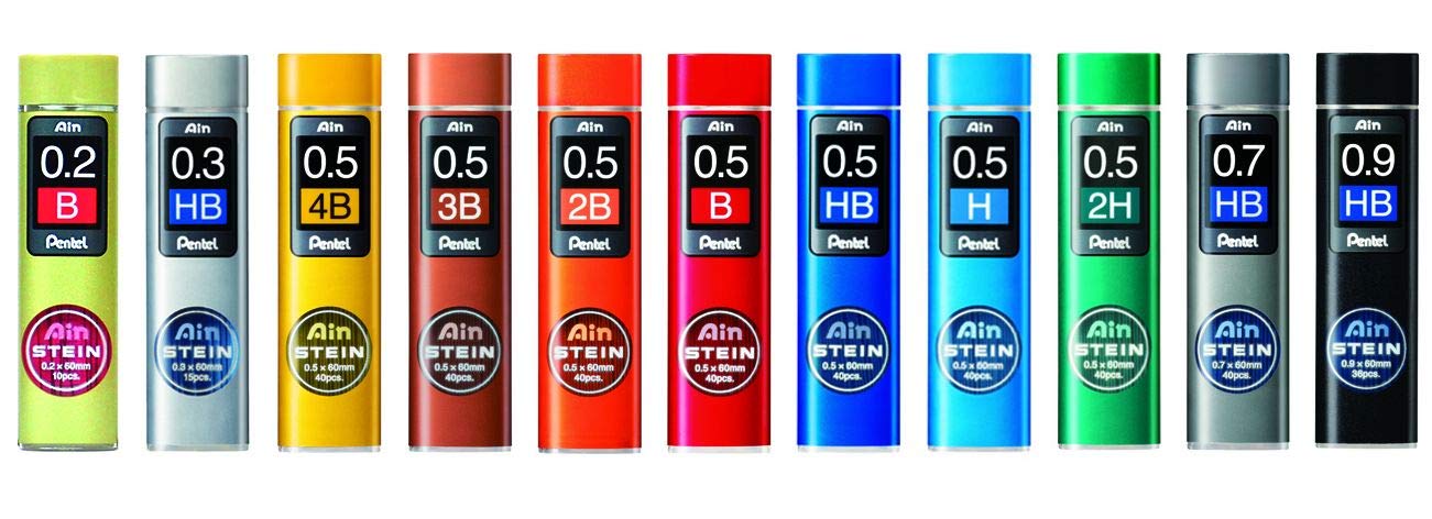 Pentel Mines Fines Pour Porte-mines AIN STEIN C272,dureté HB