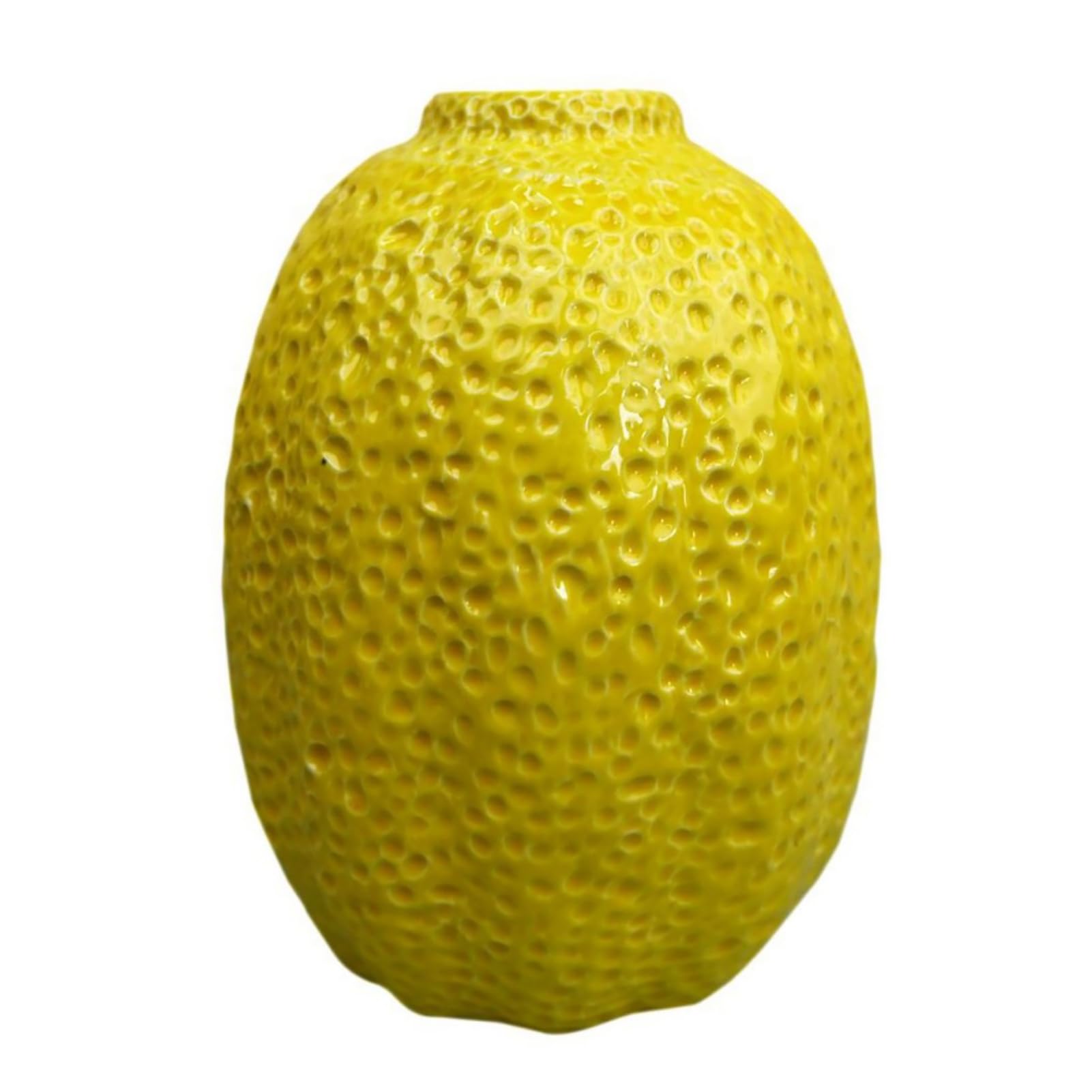 Niedliche Dekorative Zitronenvase aus Keramik, Einzigartige Vase in Zitronenform für die Dekoration, Vintage-inspirierte Zitronenvase, Kreatives Obst-Zitronen-Blumenarrangement