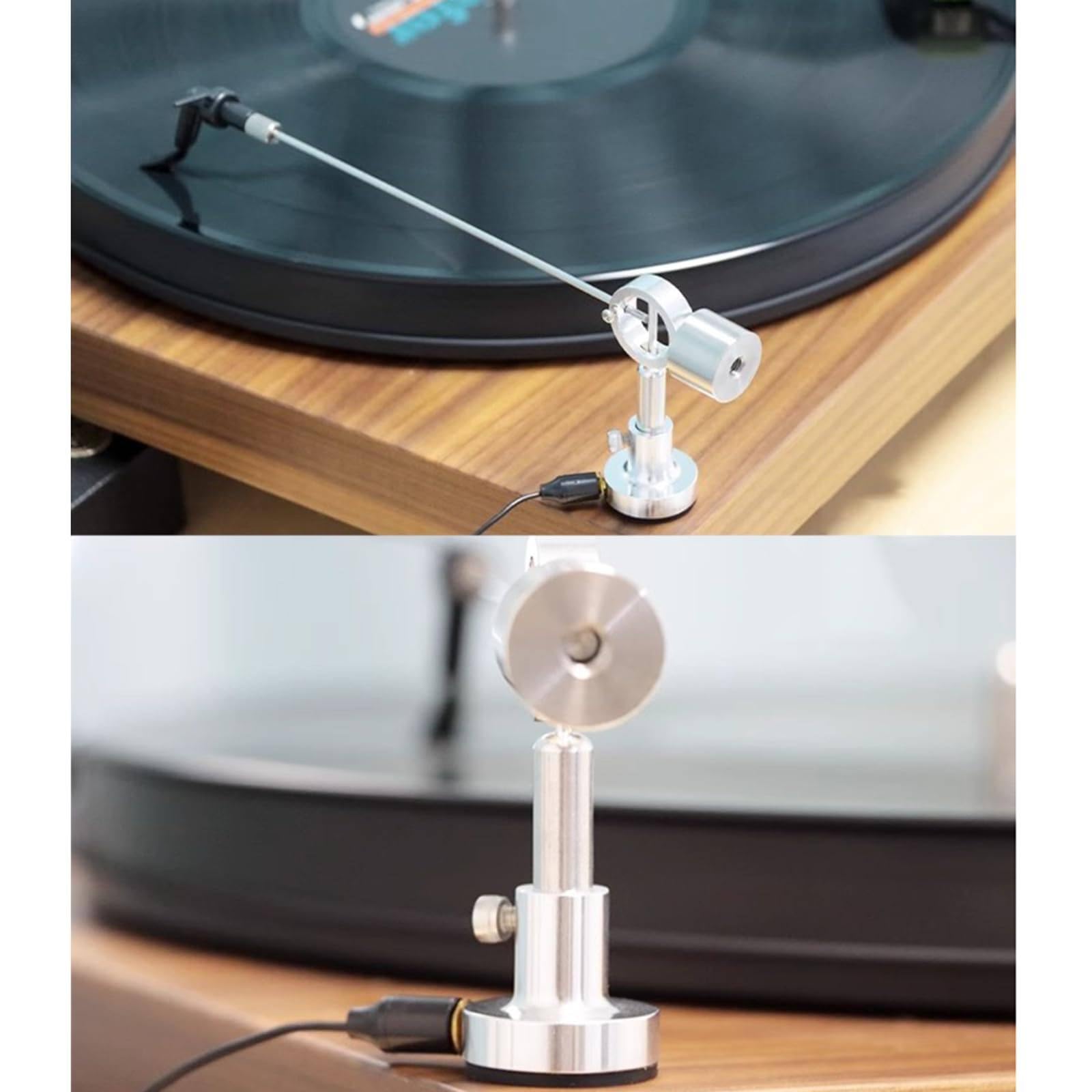 Braccio di Pulizia della Macchina per Record in Vinile, Pennello da Record Antistatico, con Filo di Terra, Universale: rimuove Polvere e elettricità statica, impedisce Il Salto dell'ago